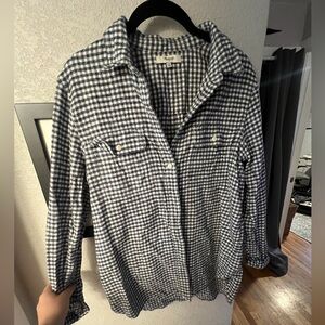 Madewell navy checkered flannel